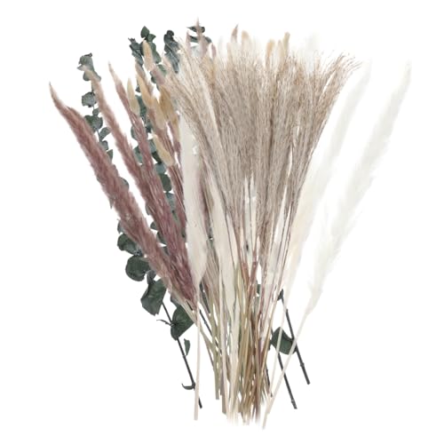 Alipis 4 Caixas Vaso De Vaso Boho Preservado Grama De Junco Alto Arbusto De Plantas Falsas Decoração