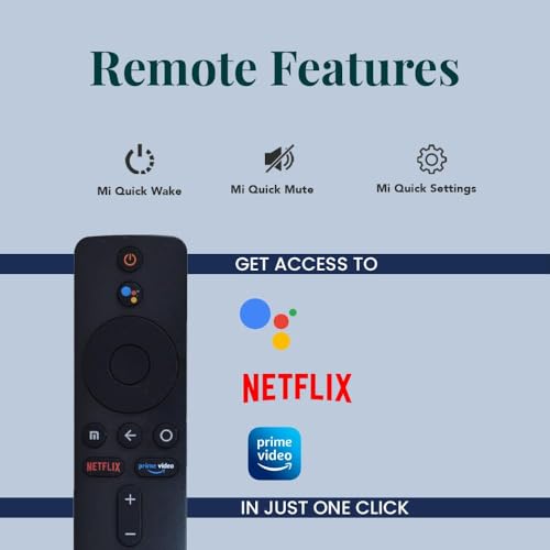 Image of Smart TV Remote Compatible with Mi, Xiaomi & Redmi Smart LED Android TV | Replacement Remote Control with Netflix, Prime Video & Smart Shortcut Keys - Check Image Before Order (LED 648 VC)