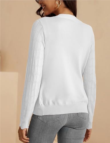 Image of VOIANLIMO Womens Cardigan Lightweight Open Front Knit Long Sleeve Cardigans Sweaters for Women