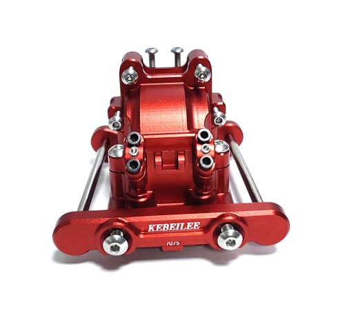 KEBEILEE CNC Alu7075 Rear Gear Box Set for Losi 8IGHT-X Super Lasernut 1/6 8S (red)