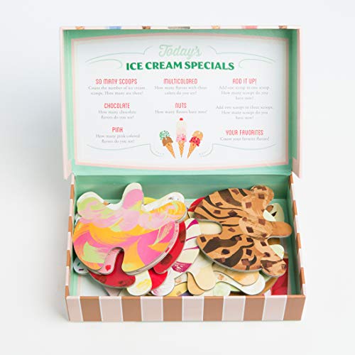 Chronicle Books Ice Cream Scoop Puzzle: Countless Sweet Creations with 32 Flavors (Puzzles for Kids, Puzzles with Bigpiece, Novelty Puzzle for Kids), Multicolor, Small
