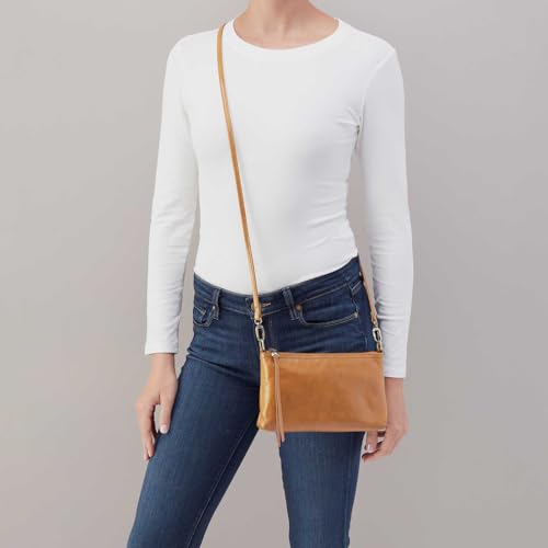 HOBO Darcy Convertible Leather Crossbody Bag with Removable Strap - Leather Shoulder Bag & Wristlet with 6 Card Slots, Bill Slot & Exterior Phone Pocket - Natural by HOBO - Image 2