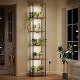 Picture of Bstrip Plant Stand Indoor with Grow Light, 81.3" Tall Indoor Plant Shelf, 6 Tier Flower Stand with Plant Light Full Spectrum, Metal Plant Holder with Light, lighted Plant Rack for Home, Corner, Patio