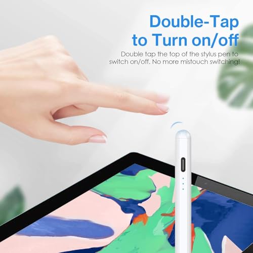 Image of Universal Stylus Pen for Touch Screen Devices Compatible with Android, iOS, Tablets & Smartphones Pencil Power Display Tilt Sensitivity Magnetic Adsorption- (White)