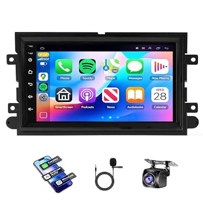 7" Car Stereo Radio for Ford Focus 2005 2006 2007, [4+64G] Android 13 Touchscreen Radio with Wireless Carplay Android Auto GPS Bluetooth WiFi SWC FM RDS Mirror Link