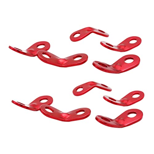 Besportble 20 Pcs Guyline Rope Hooks Wind Rope Buckle Tent String Fastener Camping Wind Rope Buckle Camping Rope Buckle Red Metal Guy Rope Tensioner #TOP14