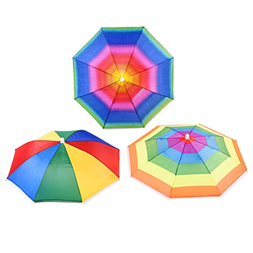 CAILI Sombrero para Sombrilla,Paraguas de Cabeza para el Sol y la Lluvia,Sun...