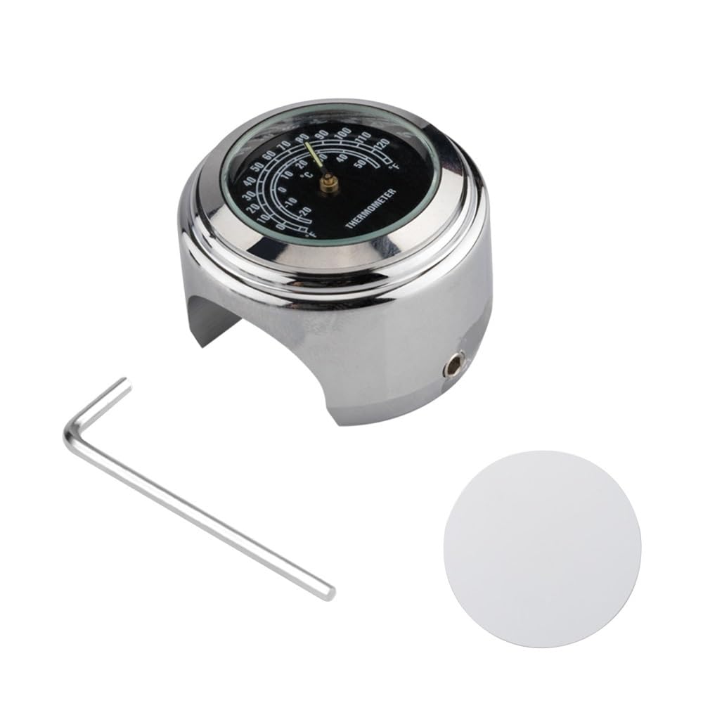 Motorcycle Odometer Instrument Universal Motorcycle Handlebar Thermometer Replacement for Motorcycles Bicycles Handlebars Dial Clock