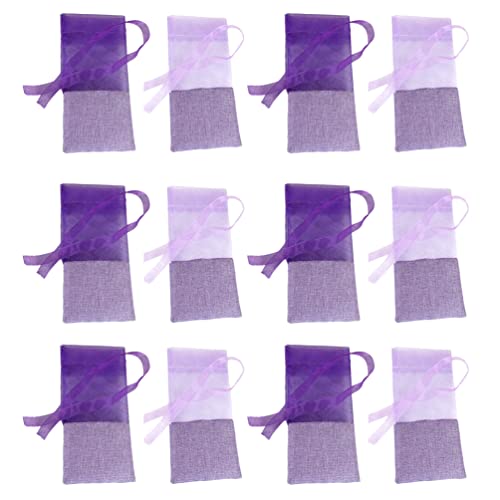 Bolsas de saco lavanda con cordón, 24 piezas miniatura 3