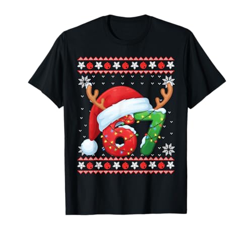 Six Seven Christmas 6 7 Ugly Christmas Pullover für Jungen, Herren, Kinder T-Shirt