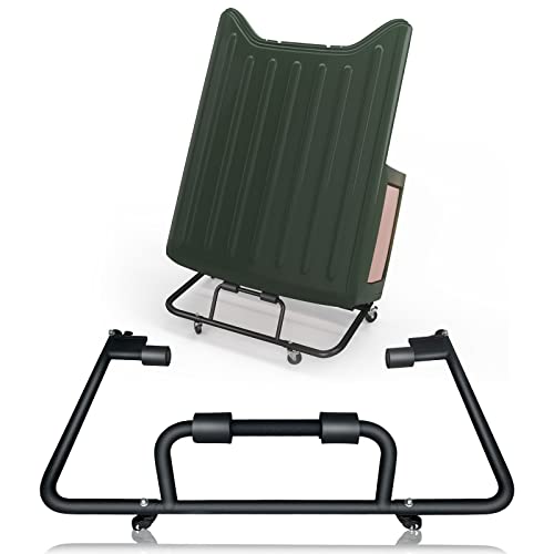 YZONA Adjustable Hard Top Storage Rack Hardtop Bracket Suitable for 1976-2024 Jeep Wrangler JK JL YJ TJ JKU JLU Unlimited and Newer Jeep Wrangler CJ-7 Sliding Carrier Cart Movable for 2/4 Door-Black
