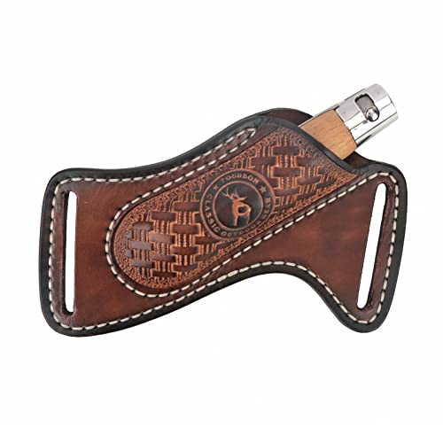 TOURBON Taschenmesserscheide aus Leder für Gürtel EDC Holster Taschenmesser Werkzeugtasche Handgemachtes Geschenk für Männer