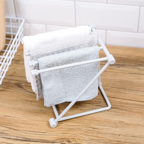 Escurridor de trapo de cocina plegable para paños de cocina, soporte de almacenamiento multiuso, plegable, escurridor de paños de secado rápido (gris)