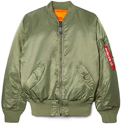 Alpha Industries MA-1 Bomber Flight Jacket - Fighter Pilot Flight Jacket - Sage, XS
