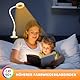 Akynite 48 LED Klemmleuchte mit 3 Farbwechsel und 10 Helligkeit, USB Schwanenhals Klemmlampe Flexibel mit Kabel, Leselampe Bett Kopfeil Klemme, Clip on LED Schreibtischlampe Weiss