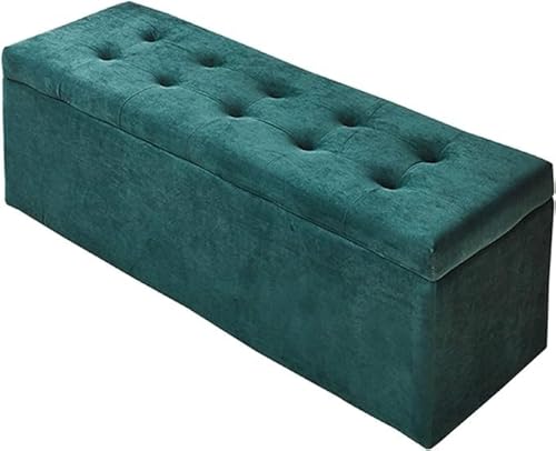 LCEDHZOC Pouf Contenitore Pieghevole, poggiapiedi, Sgabello in Flanella Verde, Contenitore per Giocattoli, Sgabello per Camera da Letto, Baule per Giocattoli, Panca per Scarpe, scatole salvaspazio (8