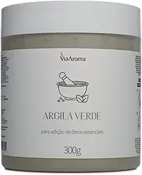 Argila Verde - Auxilia Na Redução e Controle Da Oleosidade | Indicado Para Todos Tipos De Pele e Cabelo 300g - Via Aroma