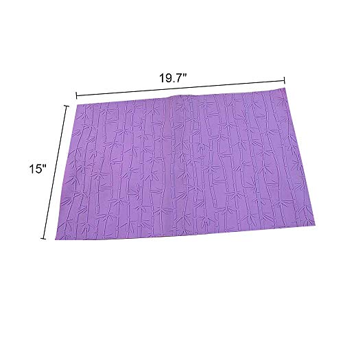 19 X 15 Inch Bamboo Silicone Lace Mat Fondant Gumpaste Embossing Mat Texture Impression Icing Mold Cake Decorating Imprint Border Brim Decor Tools (Random Color) #TOP5