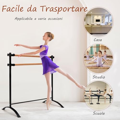 GYMAX Sbarra Danza Classica Portatile per Bambini