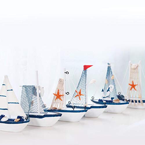Amosfun – 2 peças de madeira para decoração de veleiros náuticos de madeira para decoração de mesa,