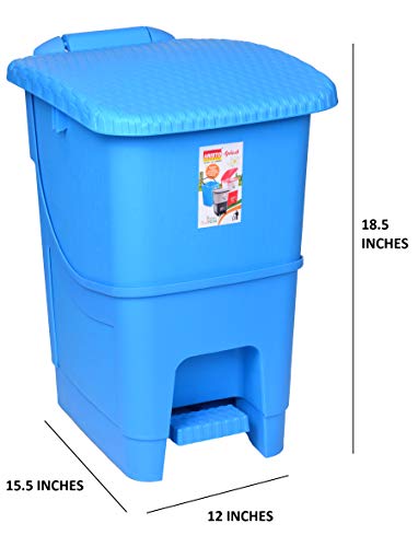 Image of Aristo Biomedical Waste Plastic dustbin with Pedal Blue,25 LTR