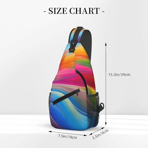 Morrales de bandolera Rainbow Ocean para senderismo miniatura 3