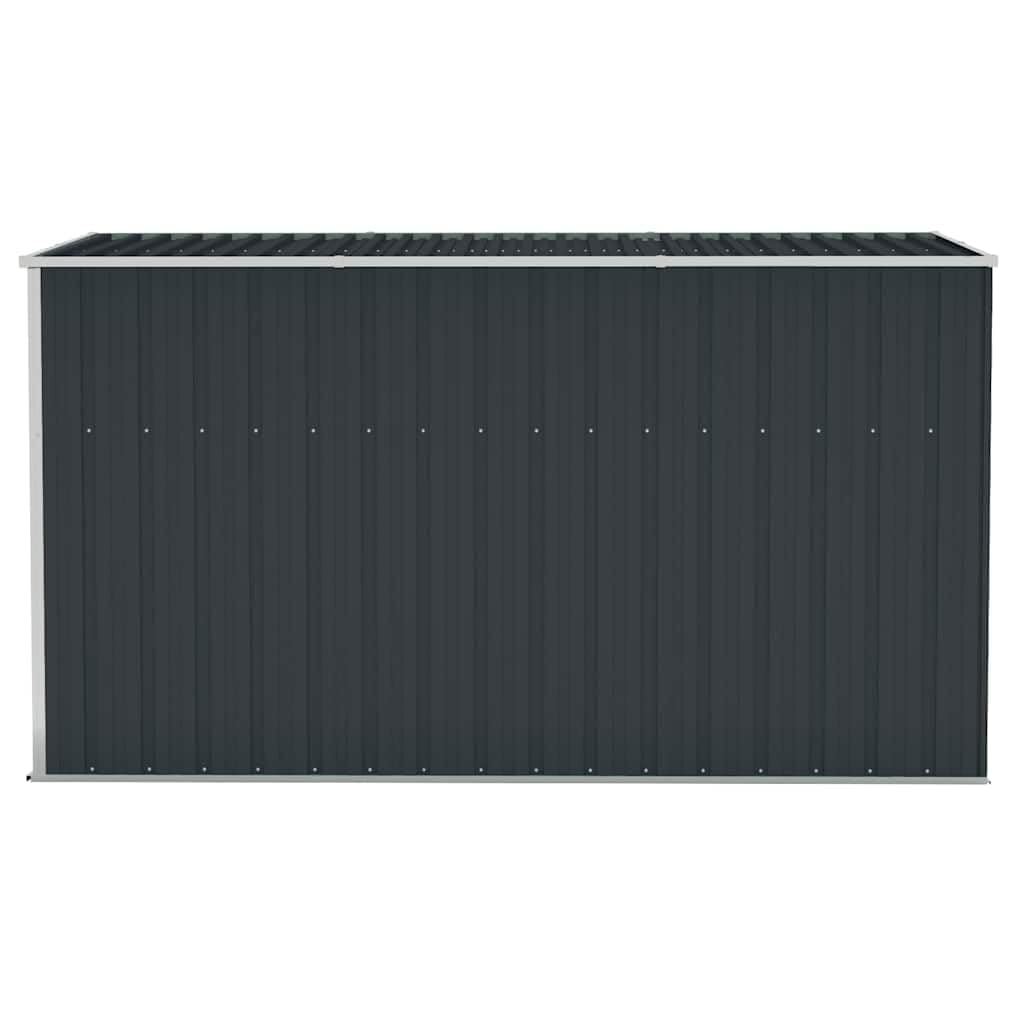 Antracite ścienne domek ogrodowy 118 x 288 x 178 cm stal ocynkowana