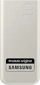 Bateria Externa SAMSUNG EB-P3400 Bege Portátil, Carga Super Rápida 25W, Duas Saídas USB-C 10000 MAH