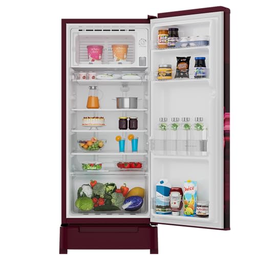 Image of Whirlpool 192 L 4 Star Direct-Cool Single Door Refrigerator with Base Drawer (215 IMPC ROY 4S Wine PEONY-Y, Red, 2026 Model)