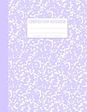 Lilac Marble Composition Notebook: Wide Ruled | 110 Numbered Pages | 8.5