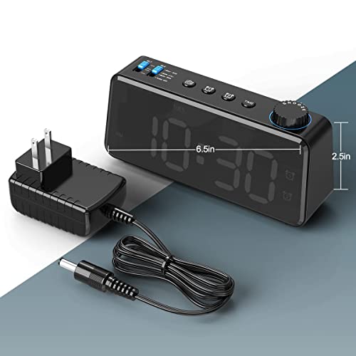 ANJANK Clock Radios with USB Dimmer FM