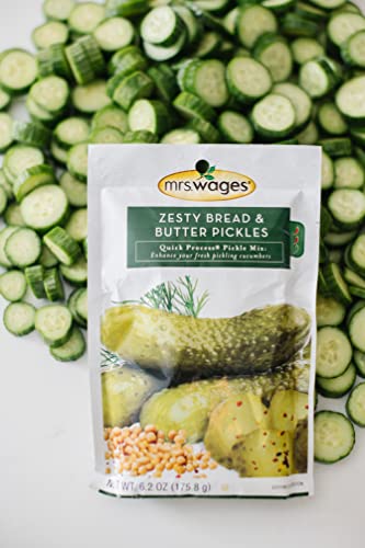 Mrs. Wages Zesty Bread And Butter Pickles Quick Process Mix 6.2 Ounce (Value Pack Of 12) #TOP3