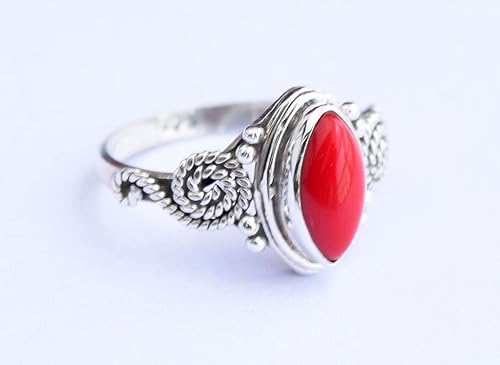 Miniatura 10 de Black Tourmaline Stone Ring, 925 Sterling Silver Ring Statement Ring For Women - Girls, 5X10mm Natural Marquise Shape Gemstone Ring, Christmas