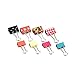 U Brands Binder Clips, Medium 1-Inch Width, Small 3/4-Inch Width, Pop Spring Fashion Colors, 12-Count - 234U06-24