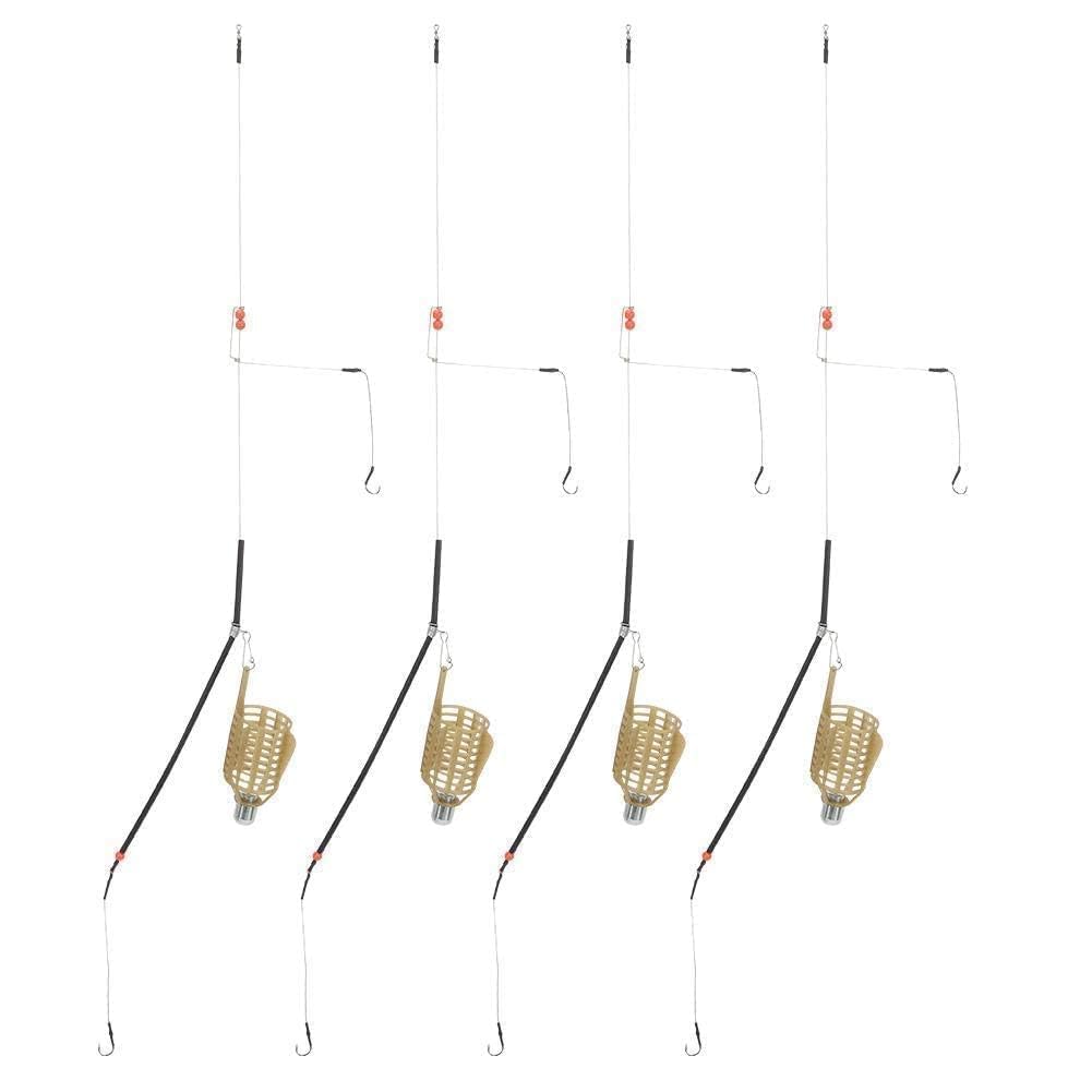 VBESTLIFE Fishing Bait Cage, 4PCS Portable Lightweight Feeder, 40G, Iron, Fishing Tackle Accessories