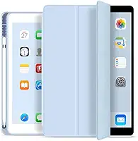 WB Capa iPad 7a, 8a e 9a Geração 10.2″ - Premium Slim Antichoque com Compart. para Pencil - Azul Claro