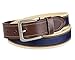 Tommy Hilfiger Men's Casual Fabric Belt, Khaki/Brown/Navy, 34