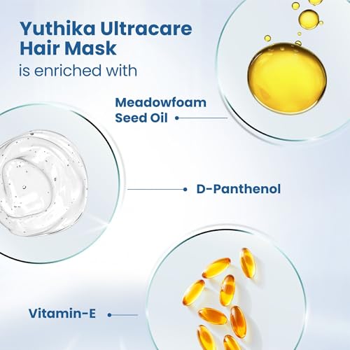 Image of Yuthika Professional Ultra Care Hair Mask 500ml, Professional Hair Mask for Dull, Dry and Brittle hair, Advanced Hair Repair Mask for Women and Men