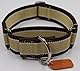 Axdvk Martingale Halsband für Hunde-4 cm Breites, 1600D Hochfestes Ausbruchssicheres Nylon-Halsband mit 3-Farben Streifen-Zugfest & Langlebig für Mittelgroße bis Sehr Große Hunde M, Khaki&Dunkelbraun