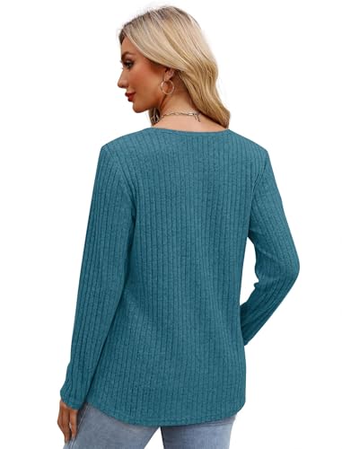 Image of XIEERDUO Long Sleeve Shirts for Women Tunic Tops Casual Fall Tops Lightweight Sweaters 2025
