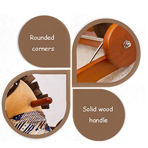 Schaukelpferd QIQIDEDIAN, Holzpferd, festes, Baby, kleines Holzpferd, Rad mit Doppelnutzung, Spielzeuggeschenk – Bild 3