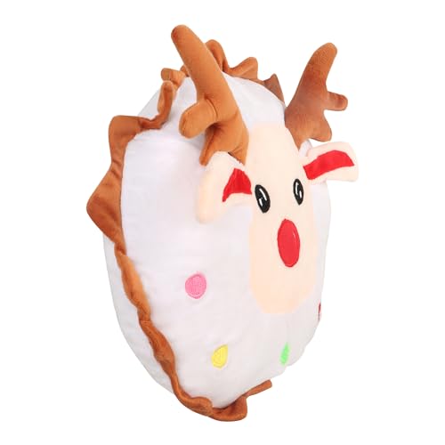Image of DearJoy Christmas Reindeer Pillow - White & Brown