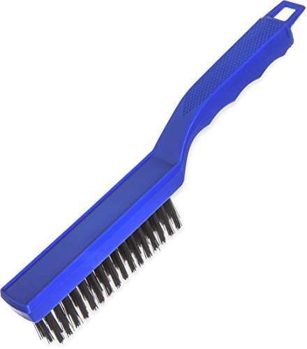 Image of SPARTA 4067000 Flo-Pac Carbon Steel Griddle Brush, Grill Cleaning Brush, Kitchen Brush With Hanging Hole For Kitchen, Restaurant, Home , 11 Inches, Blue, (Pack of 12)