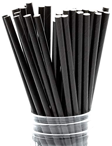 Pack de 150 pitillos biodegradables de papel negro sólido