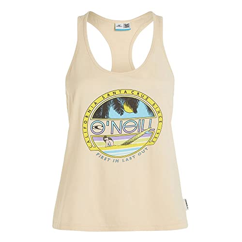 Débardeur O'NEILL Femme Connective Graphic : t-shirt sans manches noir en coton bio pour le surf