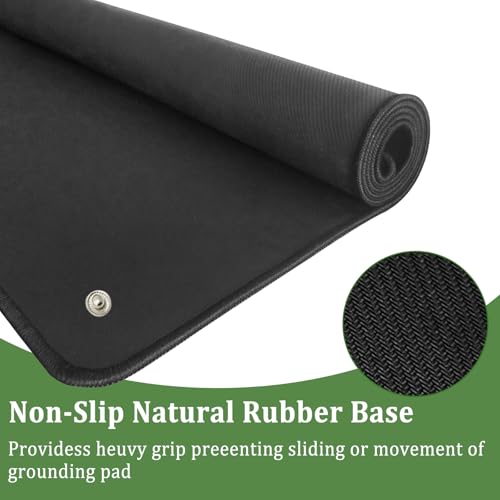 Erdungsmatte 25 x 30 cm, Erdungsmatte für Besseren Schlaf, Erdungsmatte mit EU Kordel, Universal Grounding Mat Erdungsmatte Desk Matte, Erdungsmatte für Bett oder als Erdungsmatte Schreibtisch