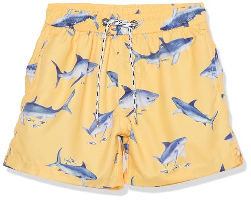 Snapper Rock Boys' Sunrise Shark Volley Boardshorts (Toddler/Little Big Kids)