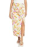 ASTR the label Women's Loretta Skirt, Mustard Pink Floral, Medium