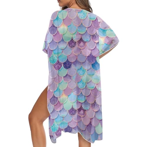Cárdigan de traje de baño y salida de baño para mujer casual holgado