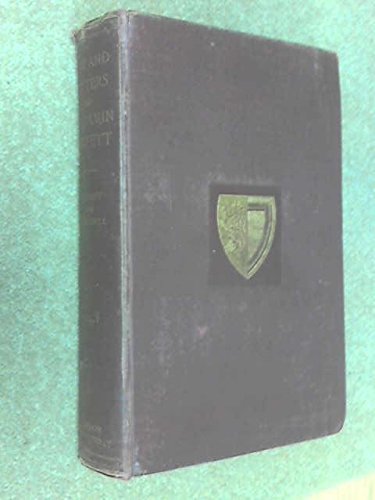 Life And Letters Of Benjamin Jowett Vol I B008UVZ4KC Book Cover